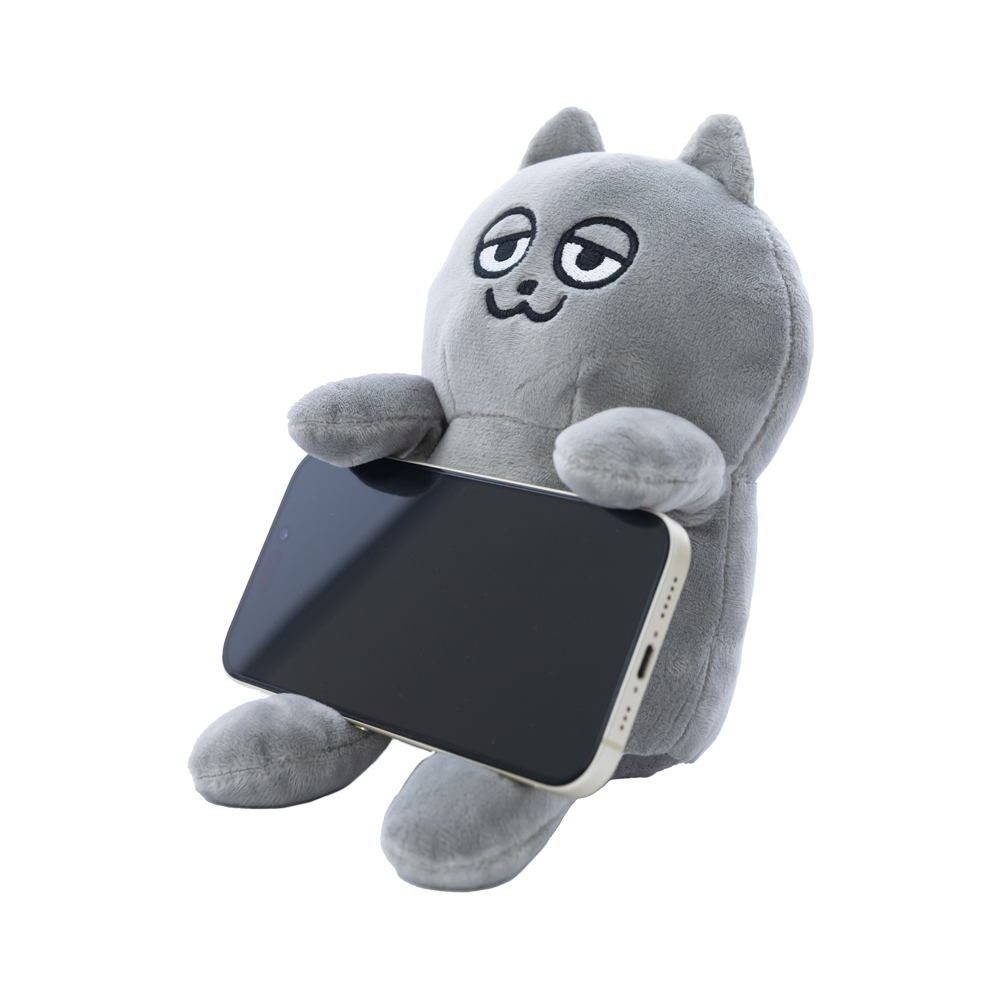 ぬいぐるみスマホスタンド(うすくろ)