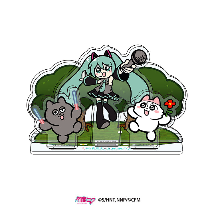 初音ミク×ンめねこ ジオラマ風アクリルスタンド(KV)