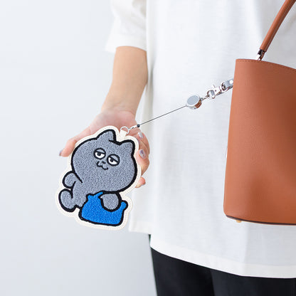 サガラ刺繡パスケース（うすくろ）