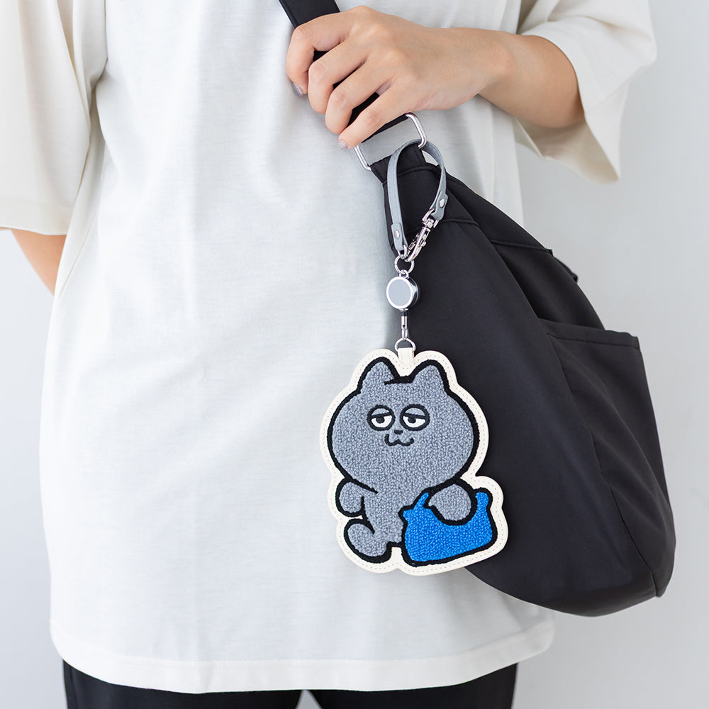 サガラ刺繡パスケース（うすくろ）