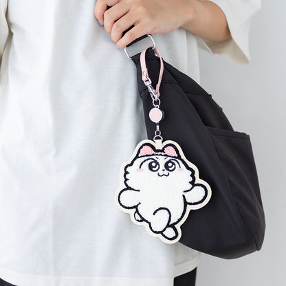 サガラ刺繡パスケース（ンめねこ）