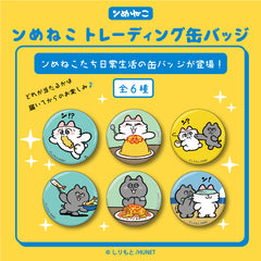 ねこ 缶バッジ ぱしゃっつ まとめ売り トレーディング缶バッジ（全6種）（ンめねこ＆うすくろ）