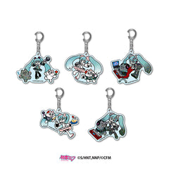 初音ミク×ンめねこ トレーディングホログラムアクリルキーホルダー（全