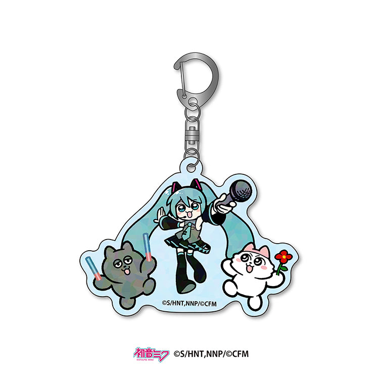 初音ミク×ンめねこ　トレーディングホログラムアクリルキーホルダー（全5種）