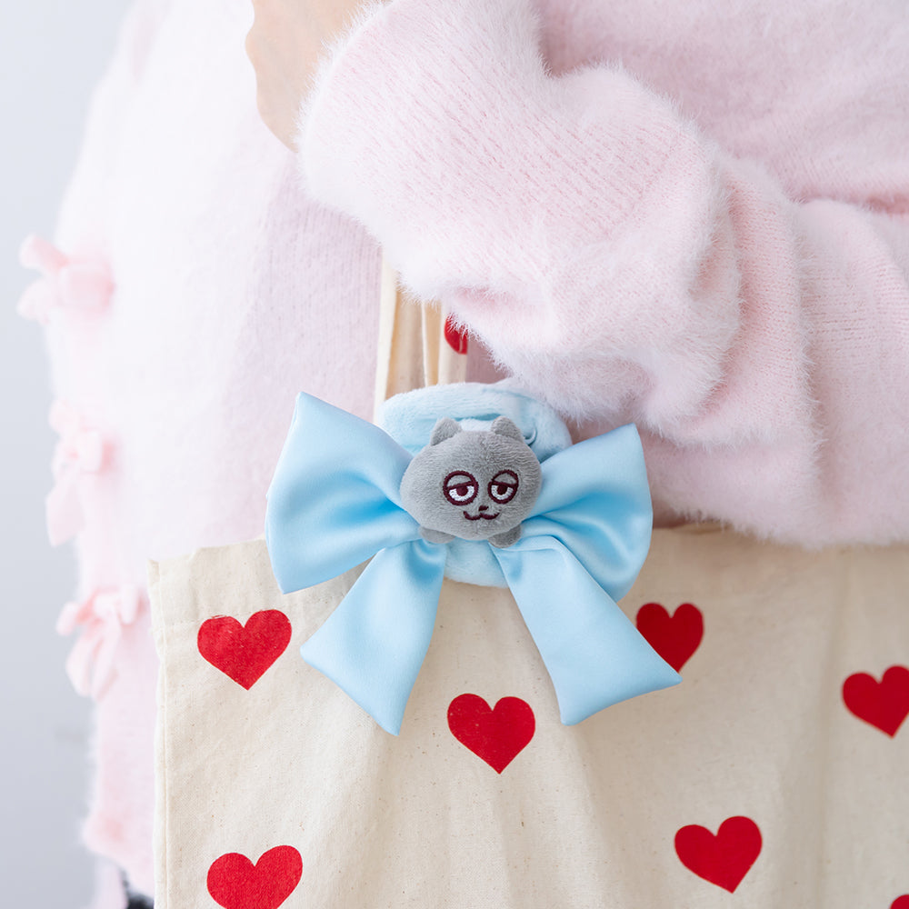 うすくろビッグリボン シュシュ