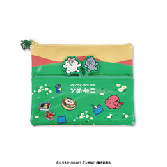 ンめねこ 箱庭フラットポーチ
