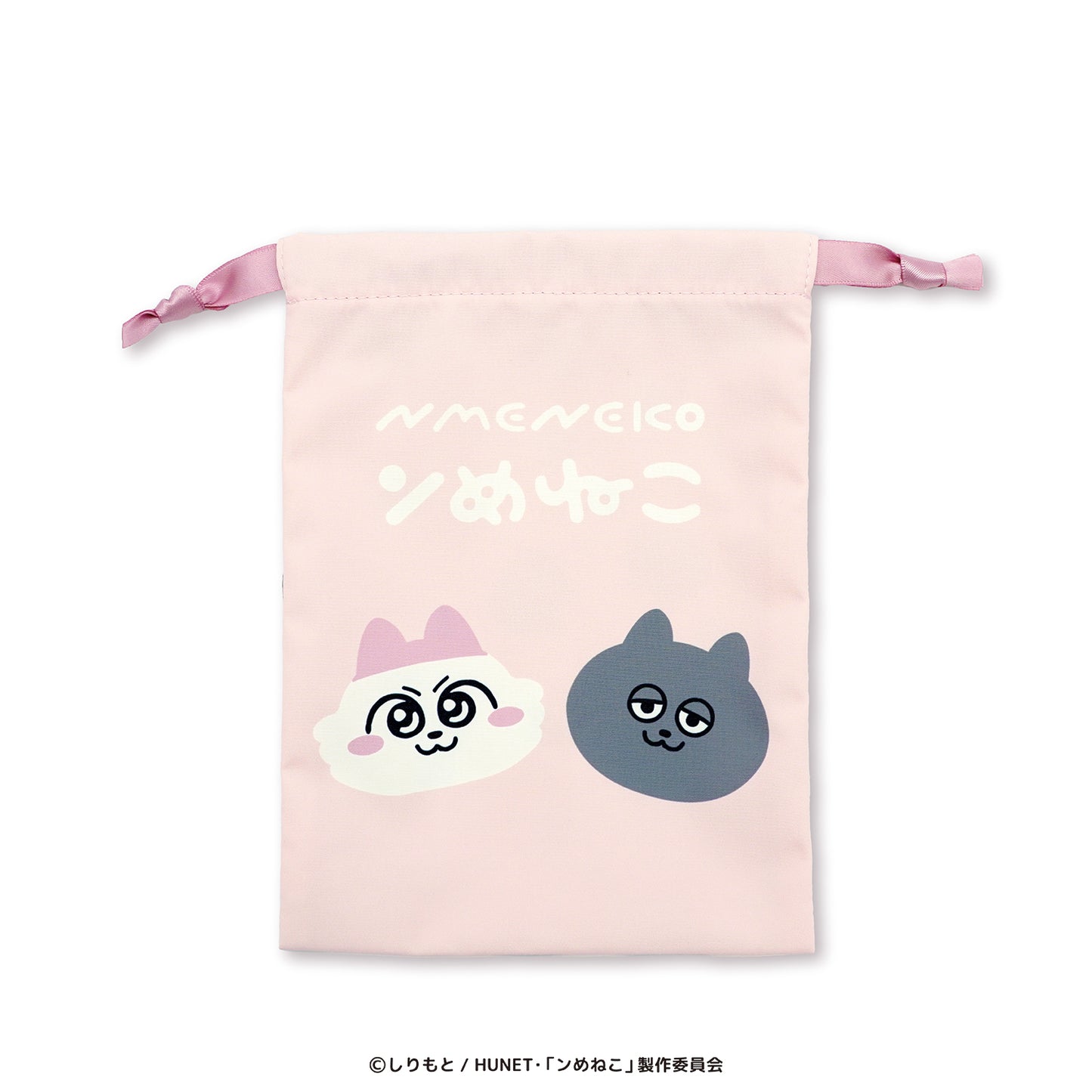 ンめねこ　プリント巾着