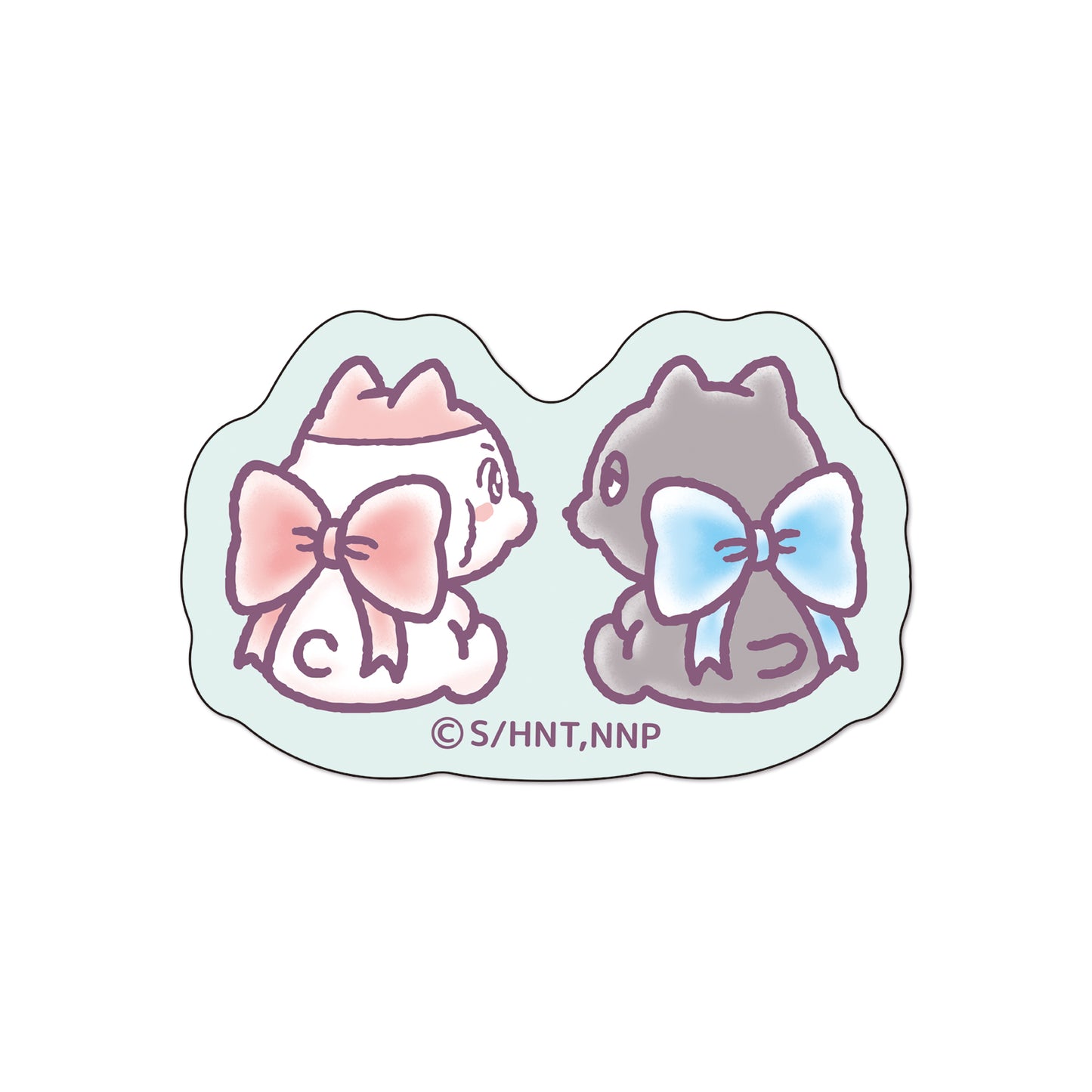 ンめねこビッグリボン ステッカー５枚セット