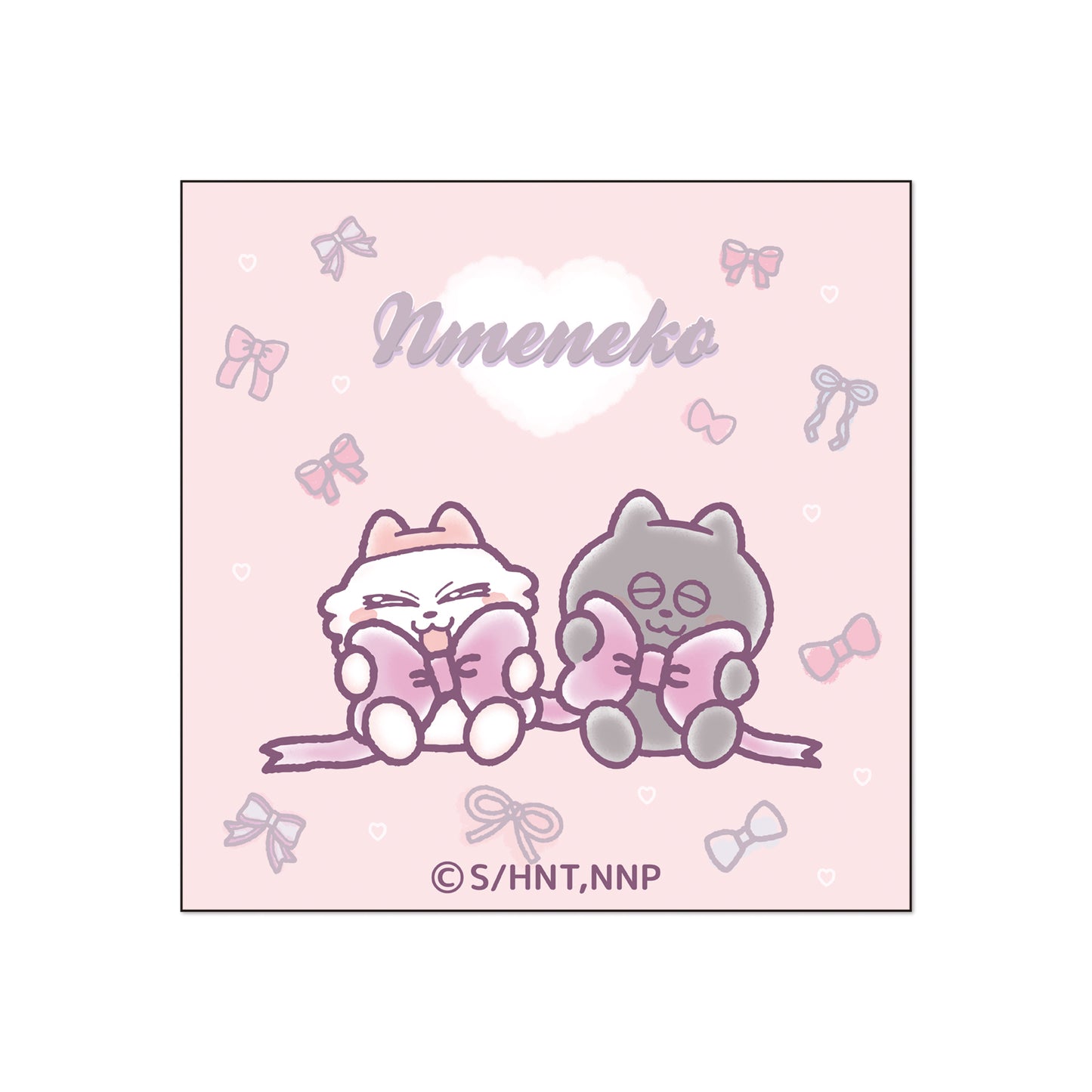 ンめねこビッグリボン ステッカー５枚セット